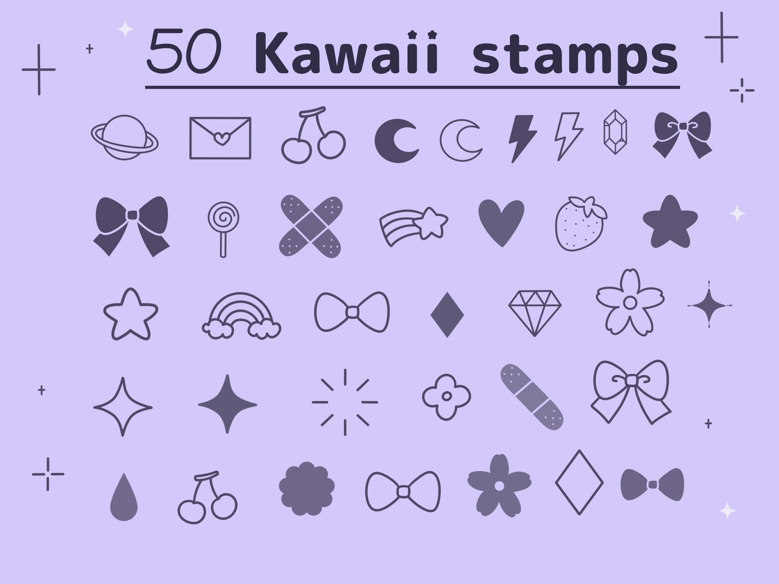 Procreate Kawaii Brush Set Procreate Brushes Procreate Etsy