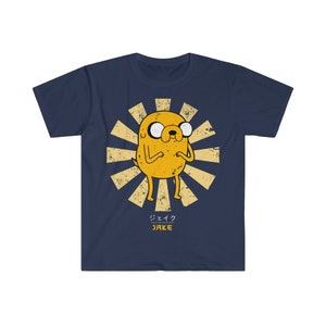 Jake Adventure Time Retro Japanese Men's Fitted Short Sleeve Tee