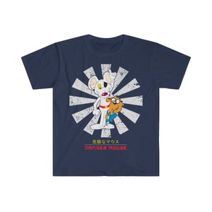 Danger Mouse Retro Japanese Men&#39;s Fitted Short Sleeve Tee