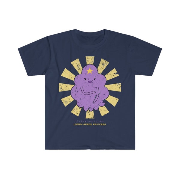 Lumpy Space Princess Retro Giapponese Adventure Time Uomo Aderente Short Sleeve Tee