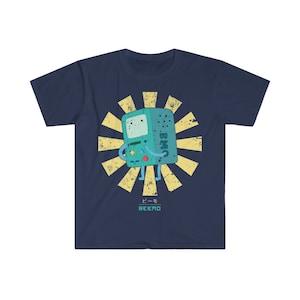Beemo Retro Japanese Adventure Time Men&#39;s Fitted Short Sleeve Tee