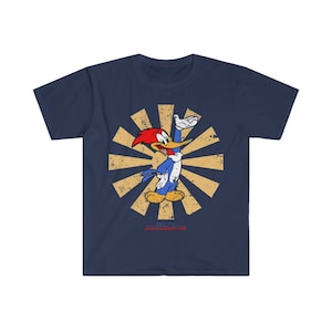 Woody Woodpecker Retro Japanese Men&#39;s Fitted Short Sleeve Tee