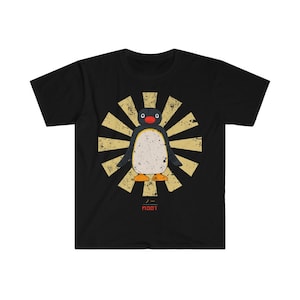Pingu Noot Retro Japanese Men&#39;s Fitted Short Sleeve Tee