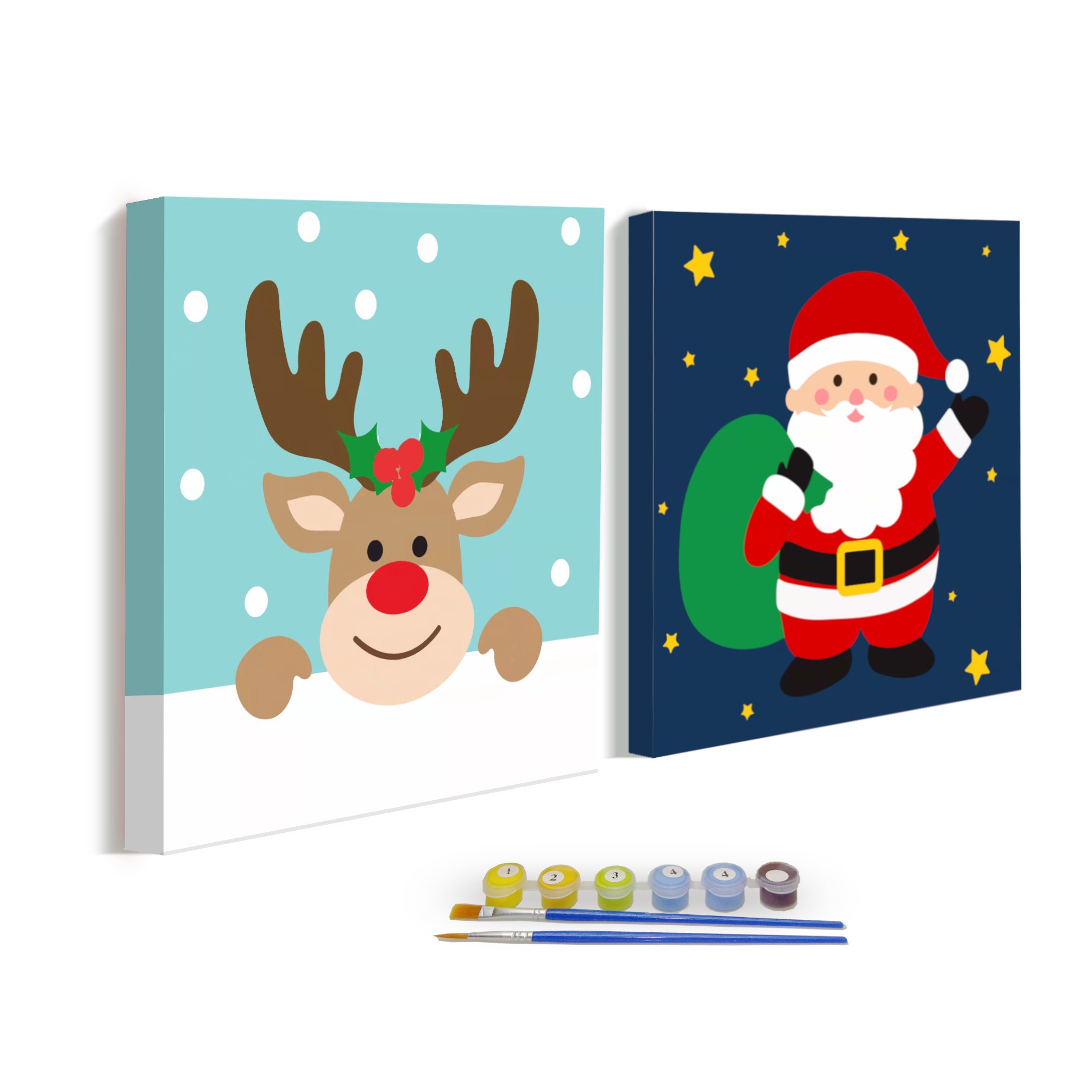 Christmas Paint By Numbers Framed Kit 2 Pack For Kids Pre Etsy de christmas-paint-by-numbers-framed-kit-2-pack-for-kids-pre-etsy-de