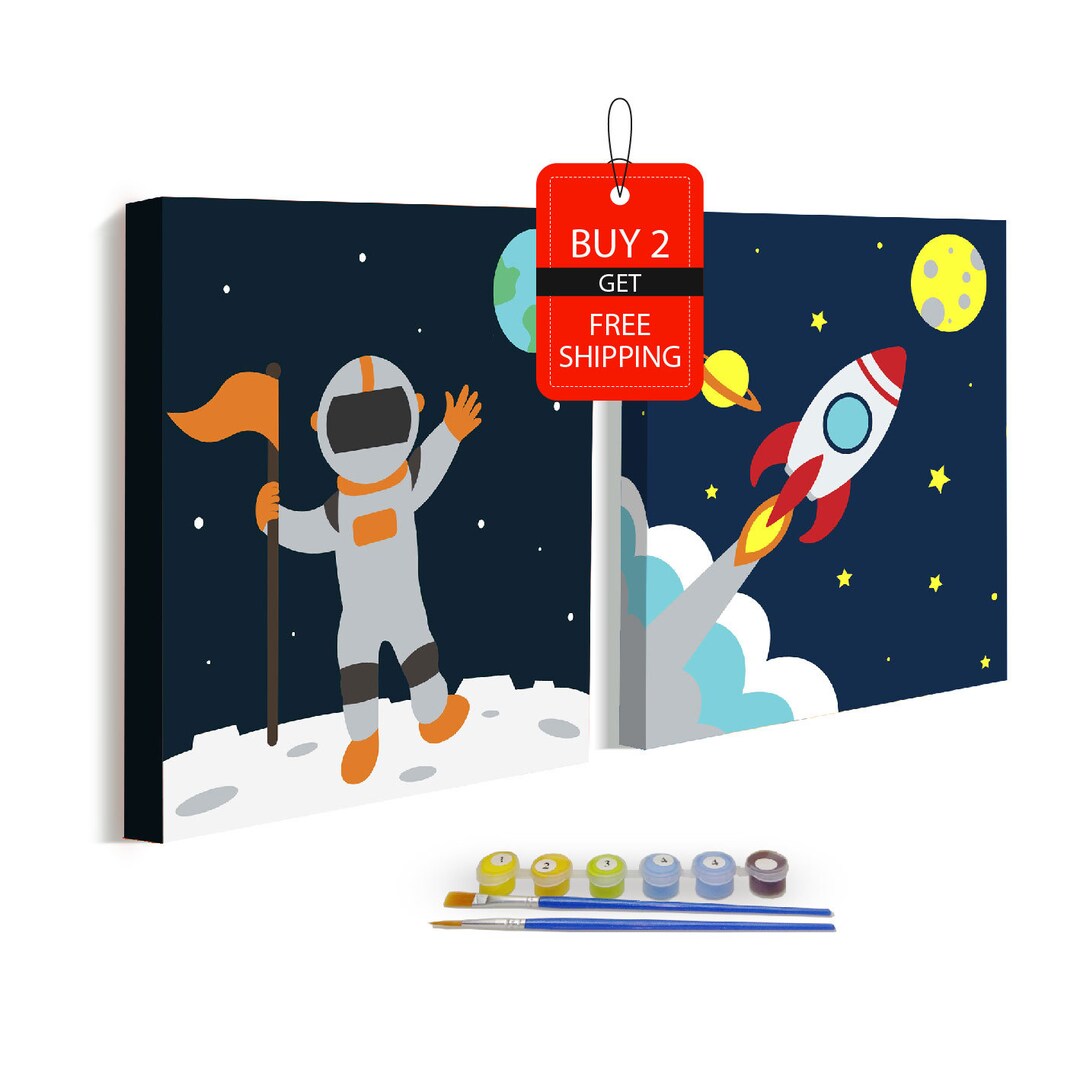 2 pack Paint By Numbers Kit For Kid DIY Painting By Numbers For 2-pack-paint-by-numbers-kit-for-kid-diy-painting-by-numbers-for