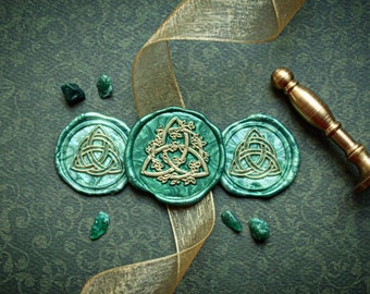 The Celtic Spirit - Pre-Made Wax Seal Set | Irish | Celtic Knot | Triquetra | St. Patrick’s Day | Ireland | Wicca | Witches