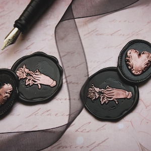 The Victorian Courtship - Pre-Made Wax Seal Set | Classical | Bookish | Library | Antique | Gothic Romance | Whimsigoth | Dark