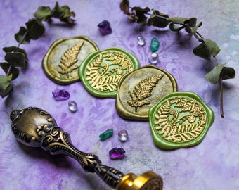 The Fae Forest - Pre-Made Wax Seal Set | Fairy | Fern | Faerie Queen | Green Witch