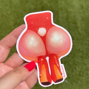 Red Bunny Booty - Waterproof Sticker
