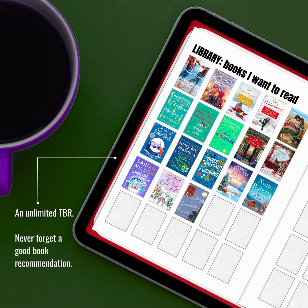 Red Digital Reading Journal Digital Book Journal the BOOK Etsy