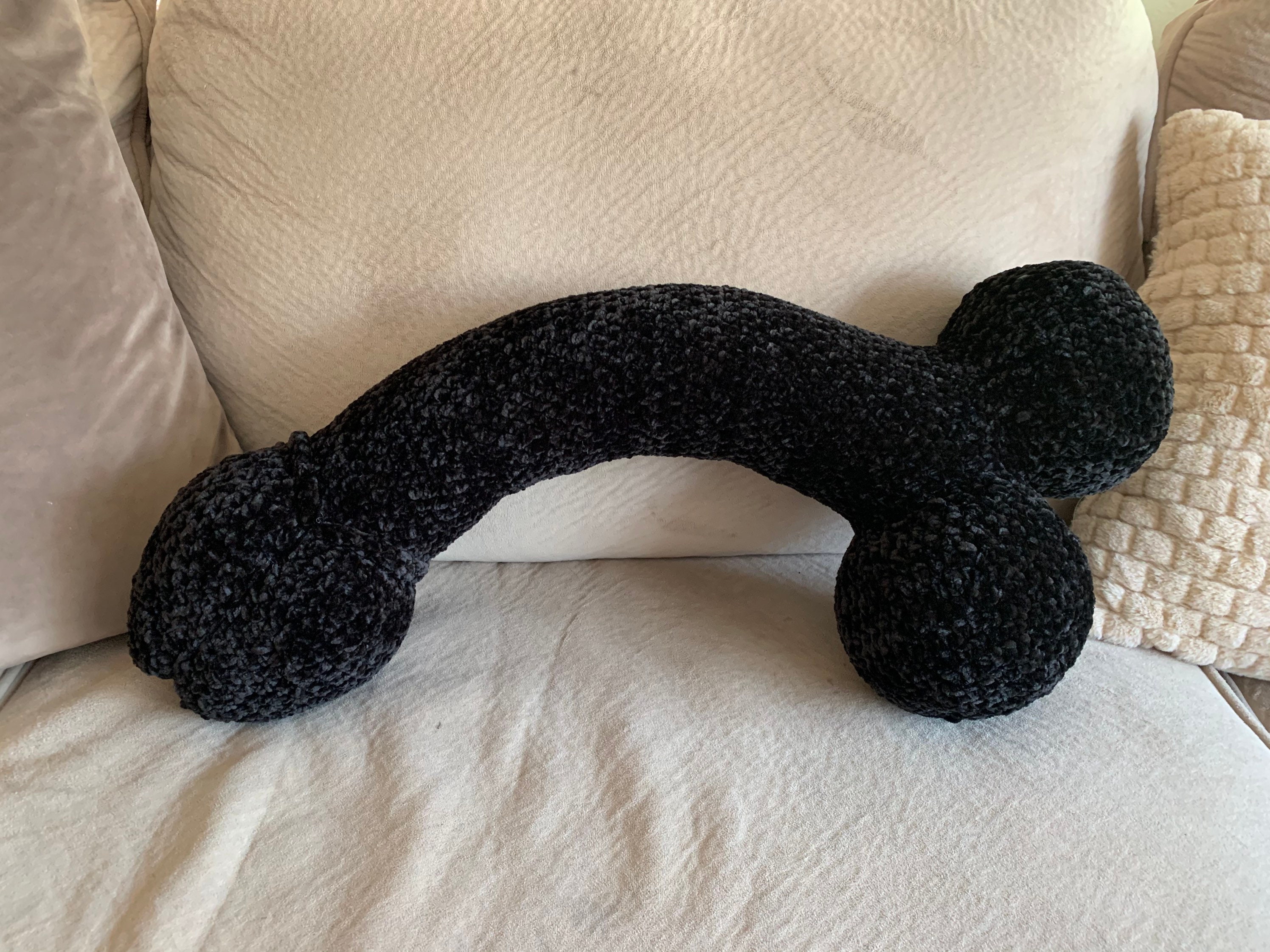 Almohada gigante para el cuello del pene felpa extra larga para