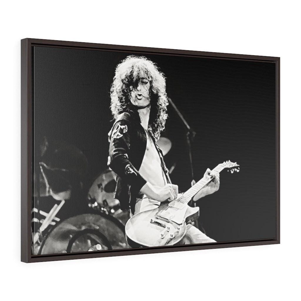 Jimmy Page in 1975 Led Zeppelin Canvas Guitarist Hard Rock Etsy Canada