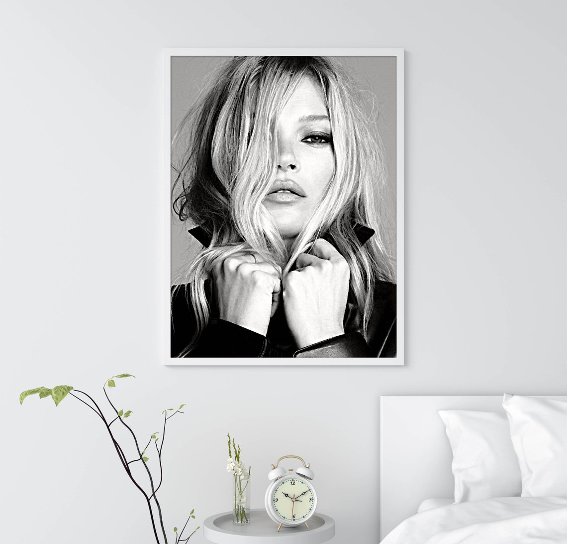 Kate Moss Art Print Model Fashion Designer Poster Kate Moss Etsy