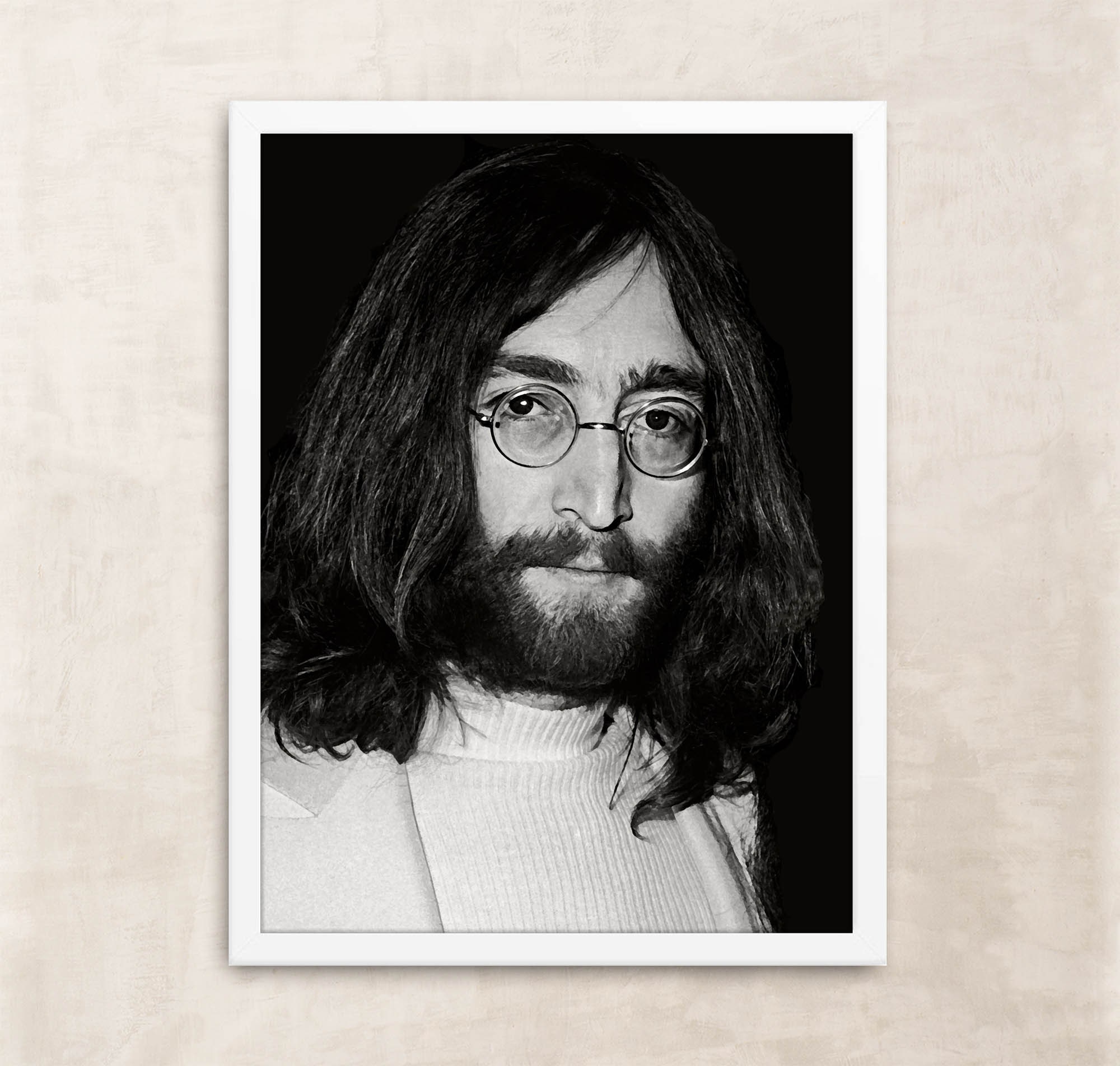 John Lennon Art Print the Beatles Poster John Lennon Gift Rock Etsy