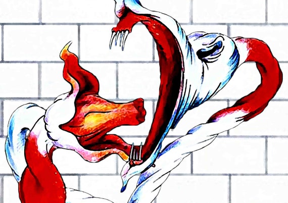 Pink Floyd the Wall Art Print Roger Waters Gerald Scarfe - Etsy