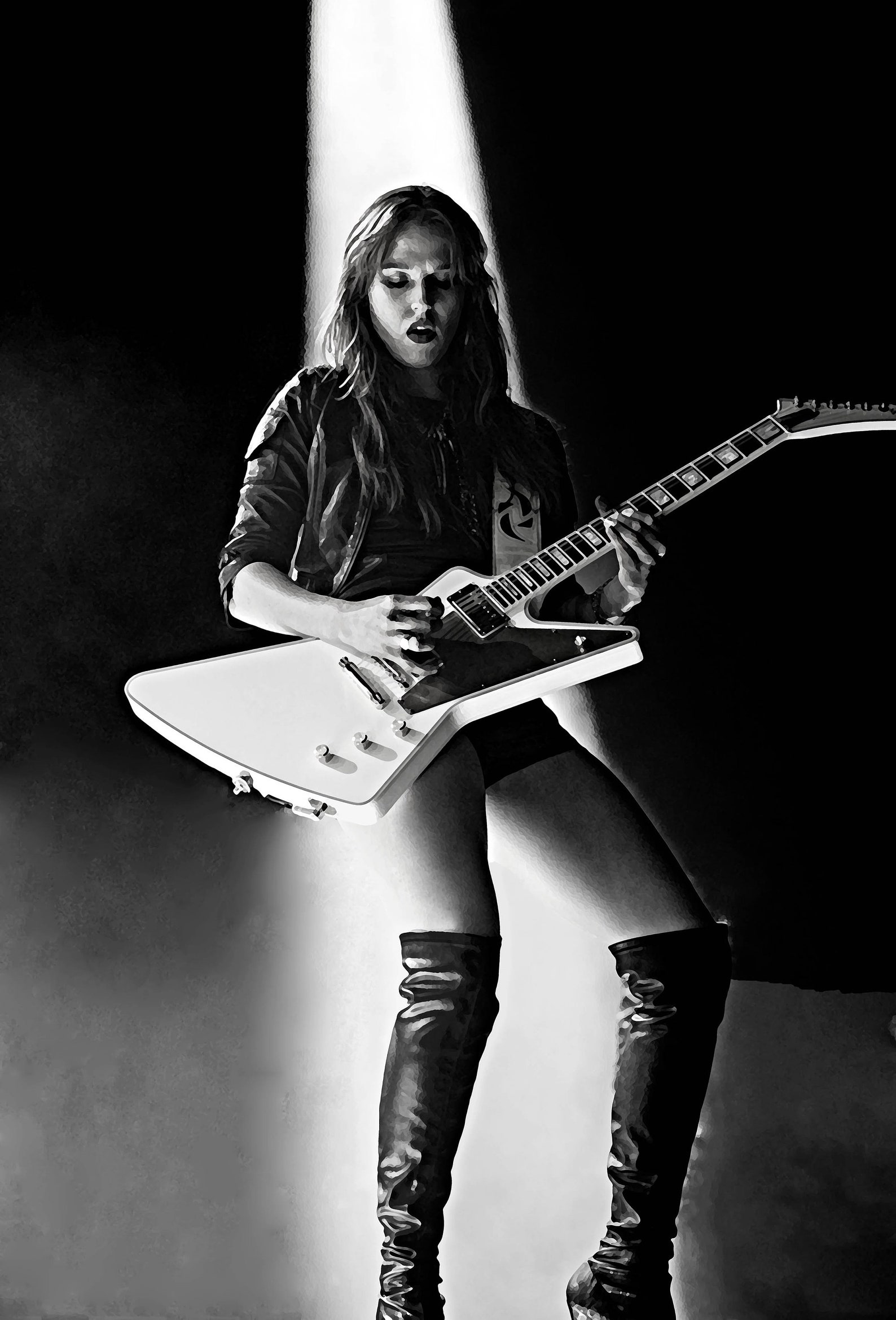 Lzzy Hale Art Poster Halestorm Heavy Metal Post Grunge Etsy Australia