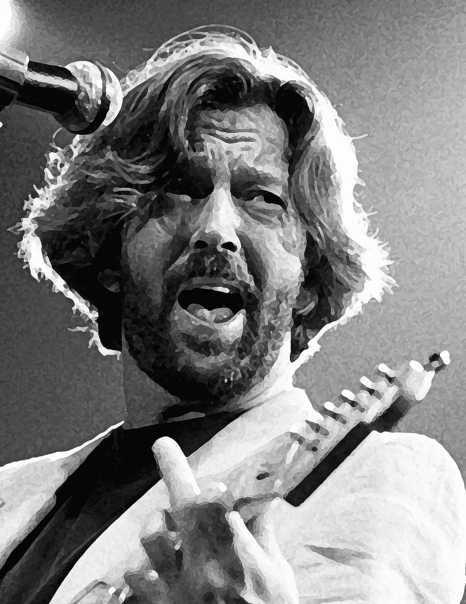 Eric Clapton Art Poster Blues Rock Guitarist Eric Clapton Etsy