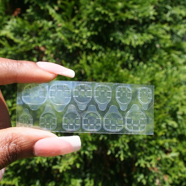 12 Adhesive Tabs for Press on Nails | Glue Tabs for  Handmade Press On nails