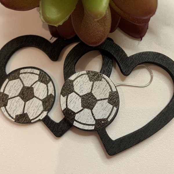 Soccer Earrings, Gift, Dangle Earrings,  Football, Sports Earrings, Silver Earrings, Soccer Ball, Unique Jewelry, Unique Earrings, World Cup