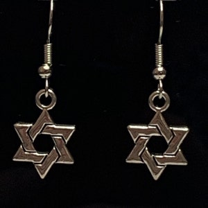 Star of David Earring, Religious Jewelry, Gift Idea, Fun Jewelry, Unique Earring, Star, Holiday Earring, Jewish Holiday, Silly Earring, Star
