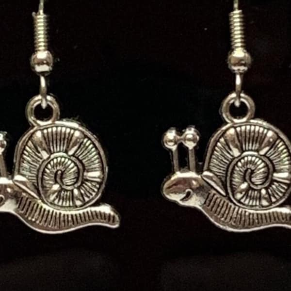 Snail Earrings, Snail, Dangle Earrings, Animal Earrings, Unique Earring, Gift, Fun Earring, Novelty Earring, Unique Jewelry, Funky Earrings