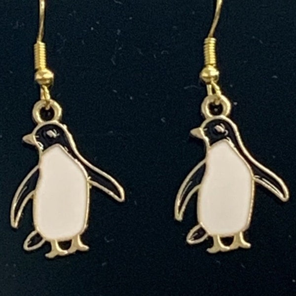 Penguin Earrings, Penguin, Dangle Earrings, Animal Earring, Unique Jewelry, Fun Earrings, Novelty Earrings, Christmas Earrings, Gift Ideas