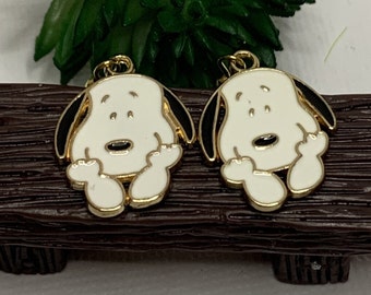 Snoopy Earring, Snoopy, Dangle Earring, Unique Earrings, Animal Earrings, Peanuts, Novelty Earring, Animal Charm, Gift Idea, Dog