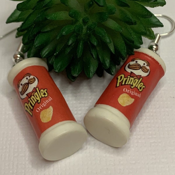 Pringles Potato Chips Earring, Potato Chips, Lays Earrings, Dangle Earrings, Unique Earrings, Food Earrings, Novelty Earrings, Gift Idea