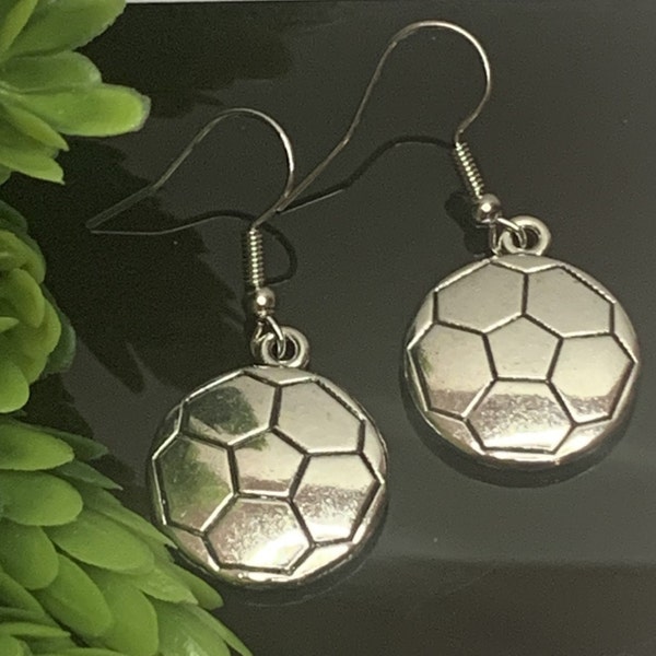 Soccer Earrings, Gift, Dangle Earring,  Football, Sports Earring, Soccer, Soccer Ball, Unique Jewelry, Unique Earrings, World Cup, Gift Idea