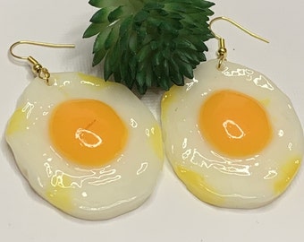 Egg Earrings, Egg, Dangle Earrings, Food Earrings, Unique Earrings, Gift Idea, Fun Earrings, Novelty Earrings, Cute Earrings, Weird Earrings