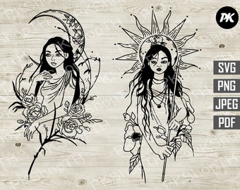 Download Moon Girl Svg Etsy