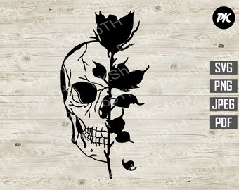 Download Floral Skull Svg Etsy