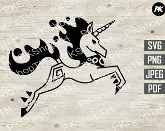Download Jumping Unicorn Svg Etsy PSD Mockup Templates