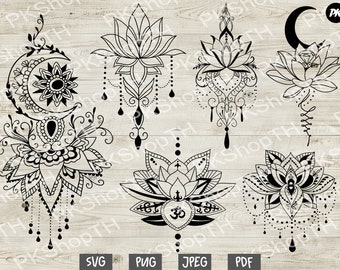 Download Lotus Mandala Svg Etsy