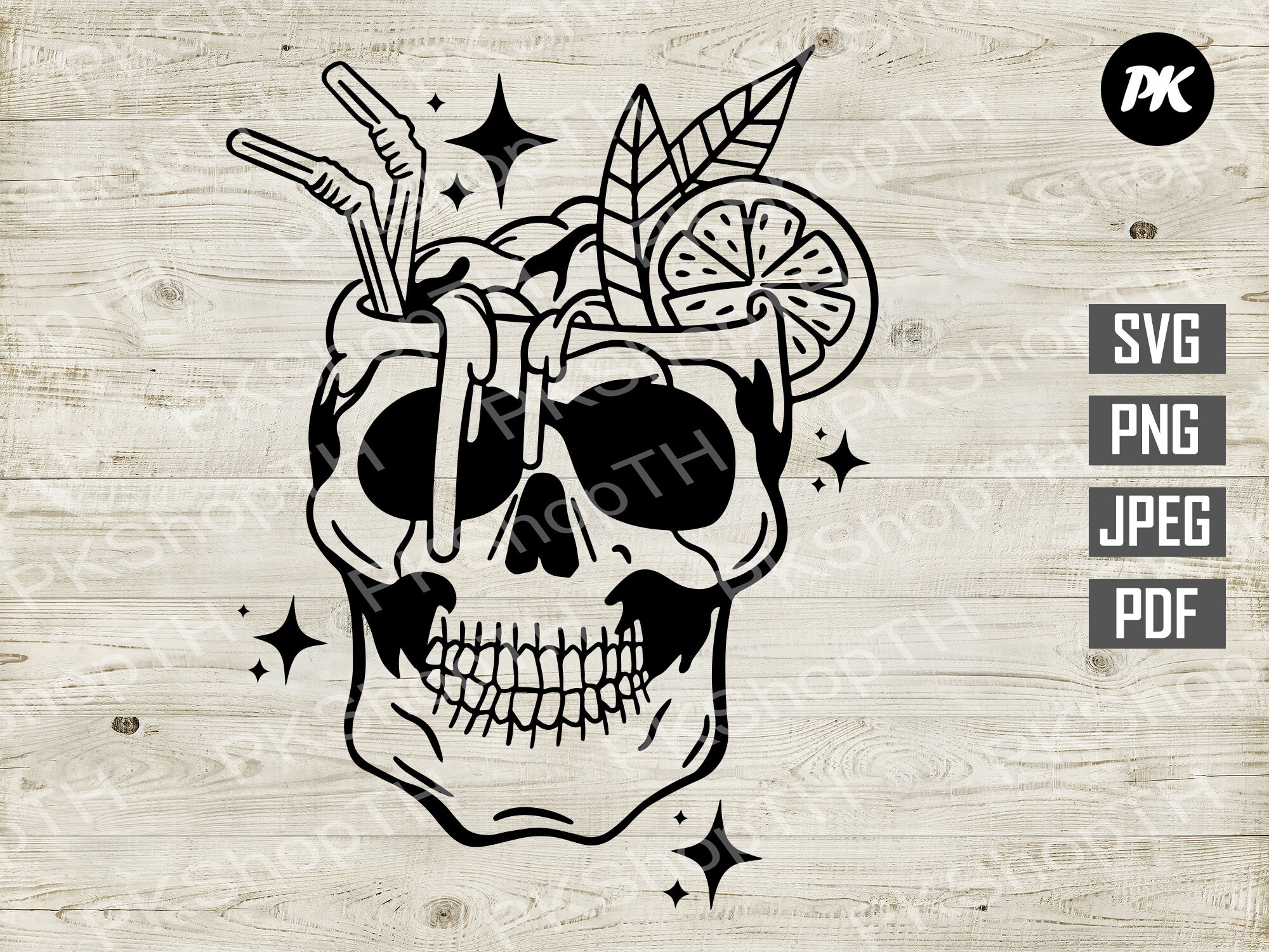 Skull cocktail svg Skull drink cup svg png pdf jpg Etsy
