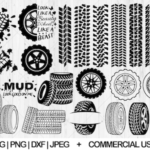 Tire tracks svg bundle, Off road quote svg, dxf, png, jpg, Mud tire svg, Car wheel svg, Car rim svg, Off road svg, 4x4 svg, Instant Download