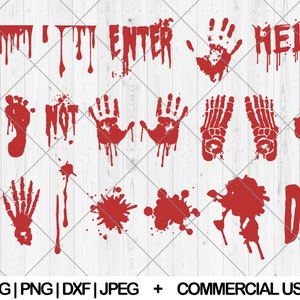 Blood splash svg bundle, Blood splatter svg, png, dxf, jpg, Creepy blood drips svg, Bloody prints svg, Murder crime svg, Instant Download