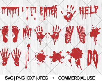 Blood splash svg bundle, Blood splatter svg, png, dxf, jpg, Creepy blood drips svg, Bloody prints svg, Murder crime svg, Instant Download