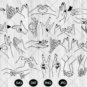 Pinky promise svg bundle, Holding hands svg, png, dxf, jpg, Couple hands together svg, Cute woman hands line art svg, Instant Download