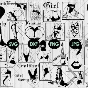 Sexy woman body svg bundle, Body positivity svg, dxf, png, jpg, Girl gang svg, Girls body svg, Sexy ass svg, Bikini svg, Instant Download