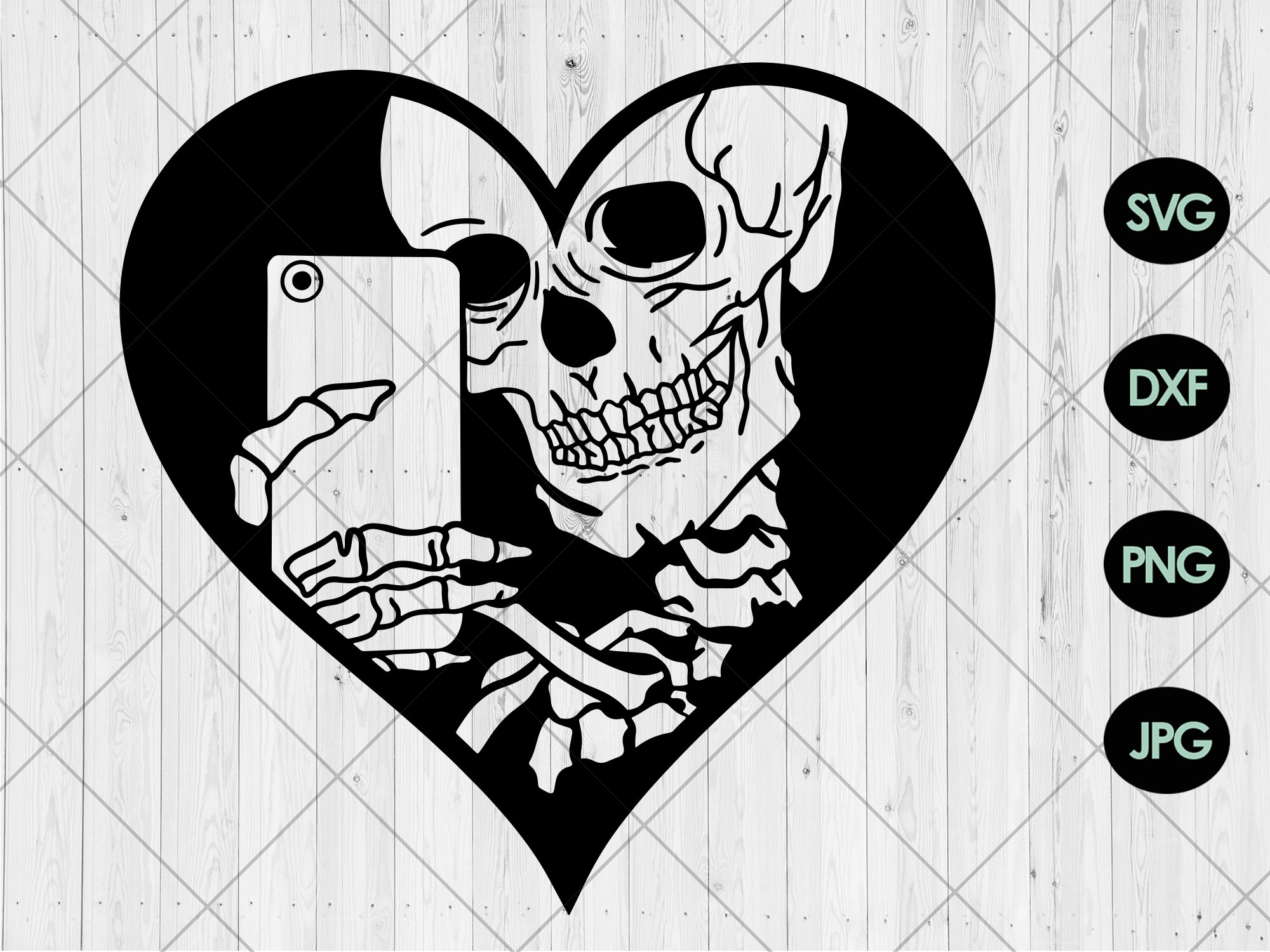 Skeleton Selfie Svg, Funny Cute Skeleton Svg, Dxf, Png, Jpg