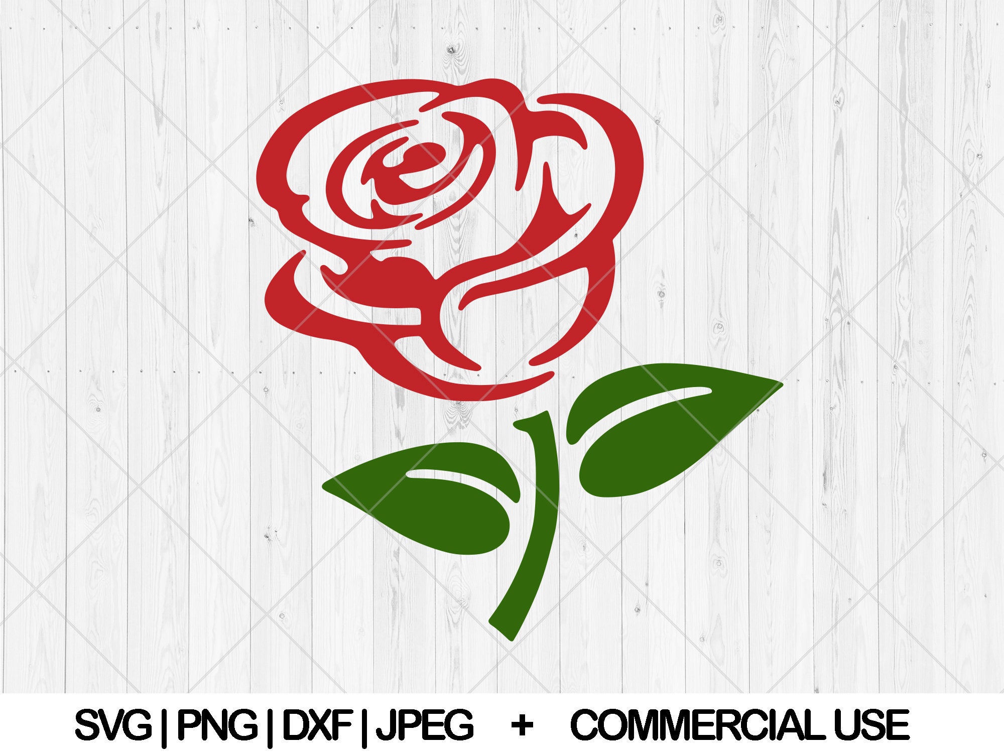 Rose Love Stem V2 Vector Clipart INSTANT DIGITAL DOWNLOAD 