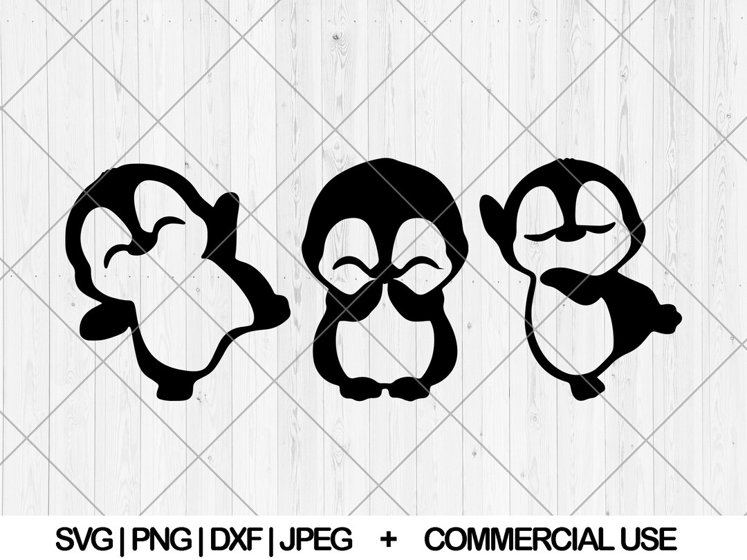 Cute Penguins Svg Baby Penguin Svg Dxf Png Jpg Funny - Etsy