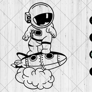 Little astronaut svg, Astronaut kid svg, dxf, png, jpg, Cute astronaut svg, Spaceman svg, Astronaut with rocket svg, Instant Download