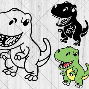 Cute funny t-rex svg, Funny dinosaur svg, dxf, png, jpg, Baby dinosaur svg, Cute dino svg, Roaring baby t-rex svg, Instant Download