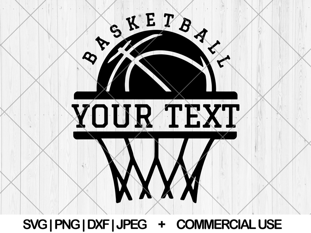 Basketball Split Frame Svg Basketball Name Frame Svg Dxf Etsy