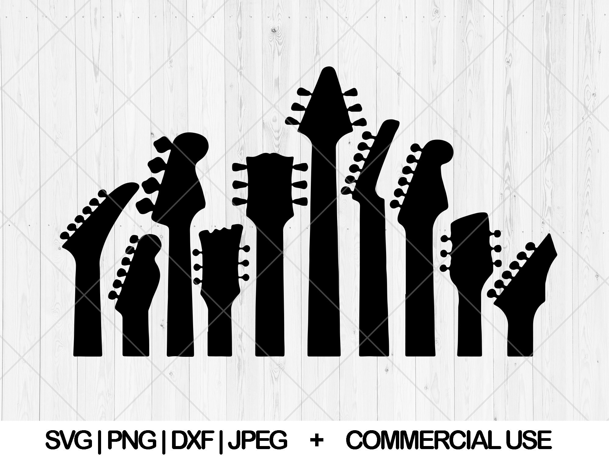 Guitar Svg Guitar Neck Svg Dxf Png Jpg Musician Svg Etsy Canada