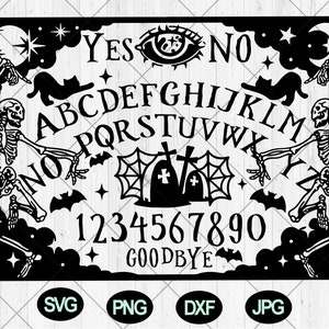 Ouija board svg, Dead spirit board game svg, dxf, png, jpg, Ouija planchette svg, Gothic svg, Spirit board svg, Ouija svg, Instant Download