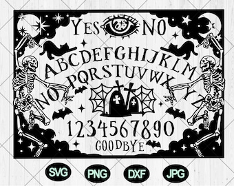 Ouija Brett svg, Dead spirit Brettspiel svg, dxf, png, jpg, Ouija planchette svg, Gothic svg, Spirit Board svg, Ouija svg, Instant Download