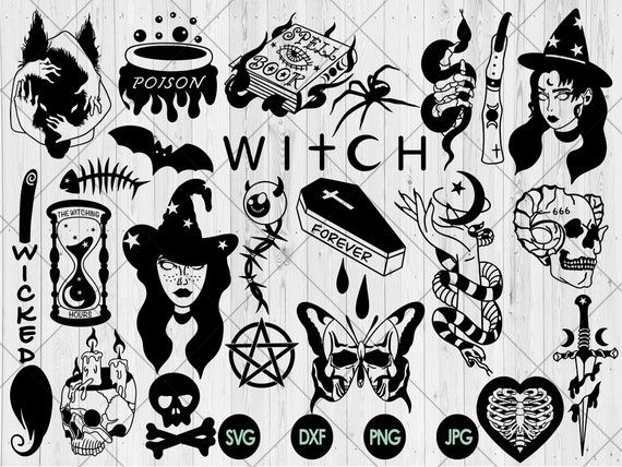 Witchcraft Svg Bundle Mystical Witch Svg Dxf Png Jpg - Etsy